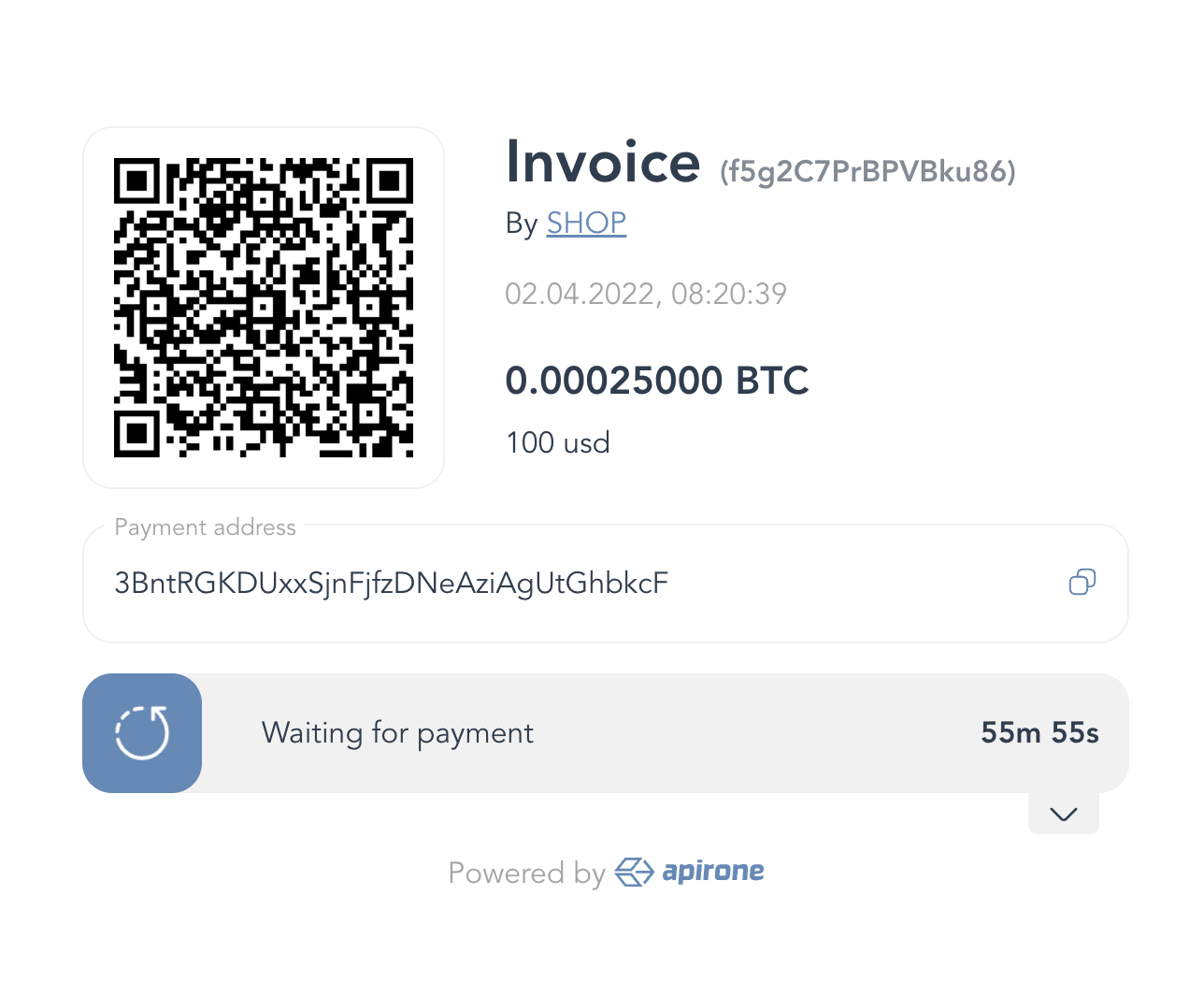 Invoice example