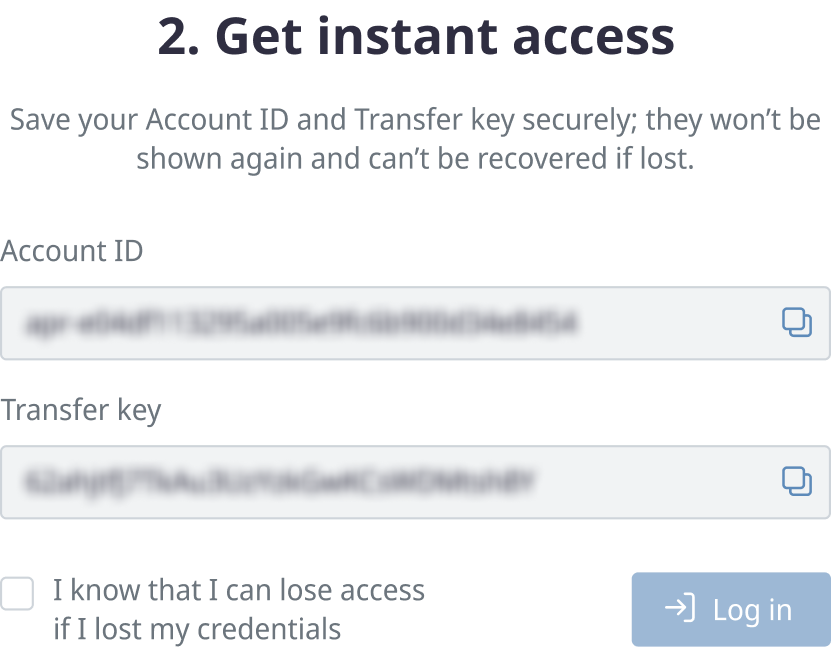 Get instant access