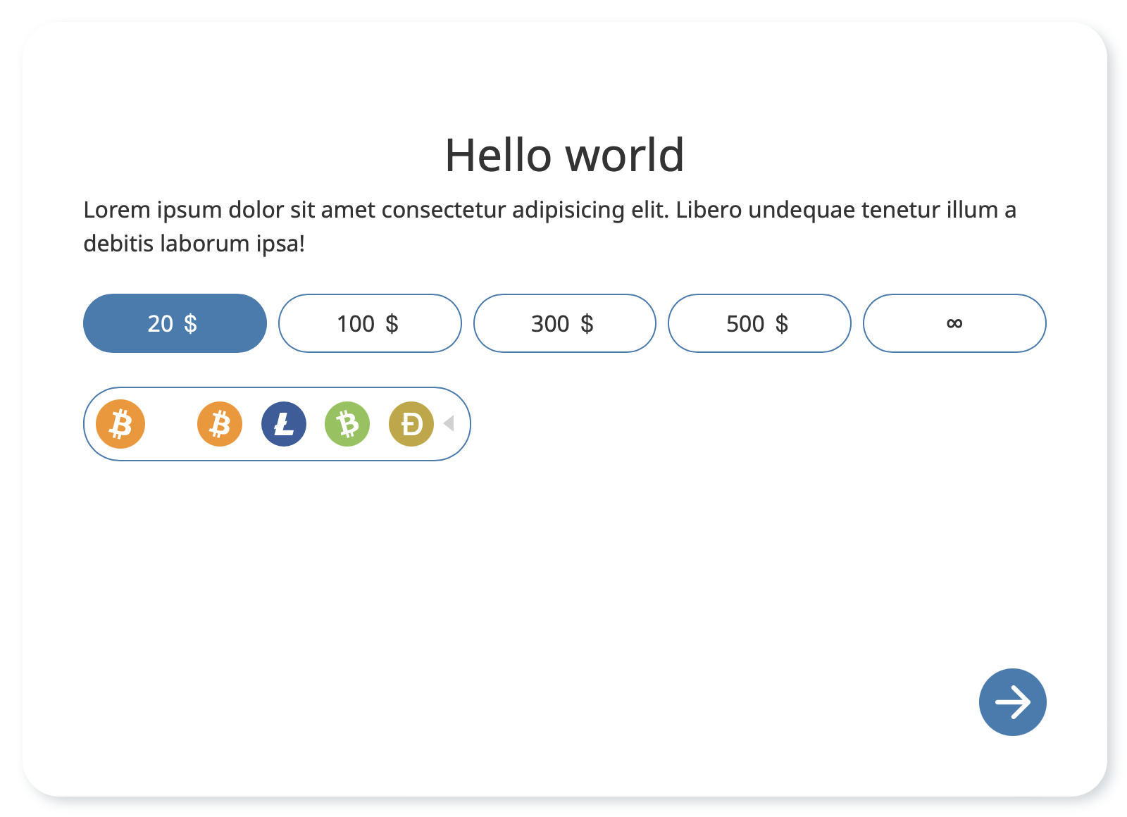 Apirone Donation Widget example